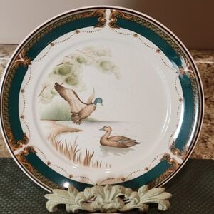 VTG Keltcraft Noritake Wicklow Green Mallard Ducks Salad Plate set of 2